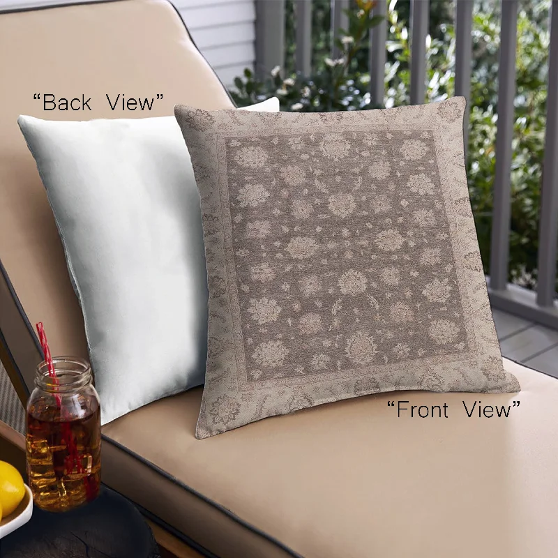 Exclusive Access Mid-Century Modern Urban Indoor Outdoor Square Tan Brown Throw Pillow, 18 inch by 18 inch, pwurb766 Exclusive Access Mid-Century Modern Urban Indoor Outdoor Square Tan Brown Throw Pillow, 18 inch by 18 inch, pwurb766