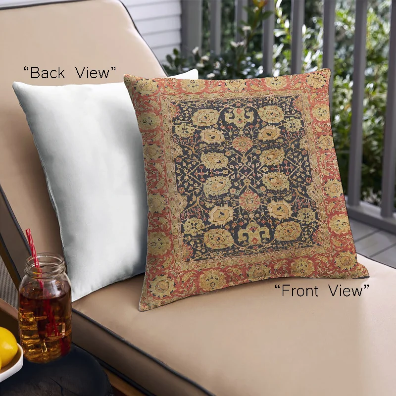 Reduced Rates Mid-Century Modern Urban Indoor Outdoor Square Saffron Red Throw Pillow, 18 inch by 18 inch, pwurb823 Reduced Rates Mid-Century Modern Urban Indoor Outdoor Square Saffron Red Throw Pillow, 18 inch by 18 inch, pwurb823
