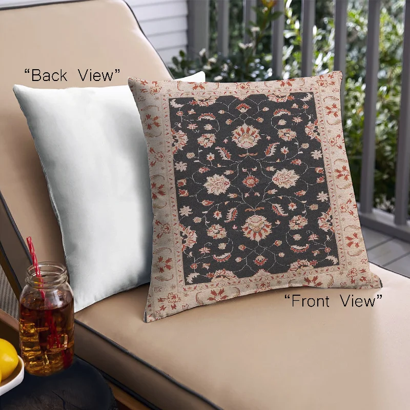 Crazy Deals Mid-Century Modern Urban Indoor Outdoor Square Pastel Orange Throw Pillow, 18 inch by 18 inch, pwurb836
