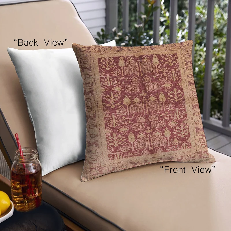 Steal Deal Mid-Century Modern Urban Indoor Outdoor Square Mango Orange Throw Pillow, 18 inch by 18 inch, pwurb837 Steal Deal Mid-Century Modern Urban Indoor Outdoor Square Mango Orange Throw Pillow, 18 inch by 18 inch, pwurb837