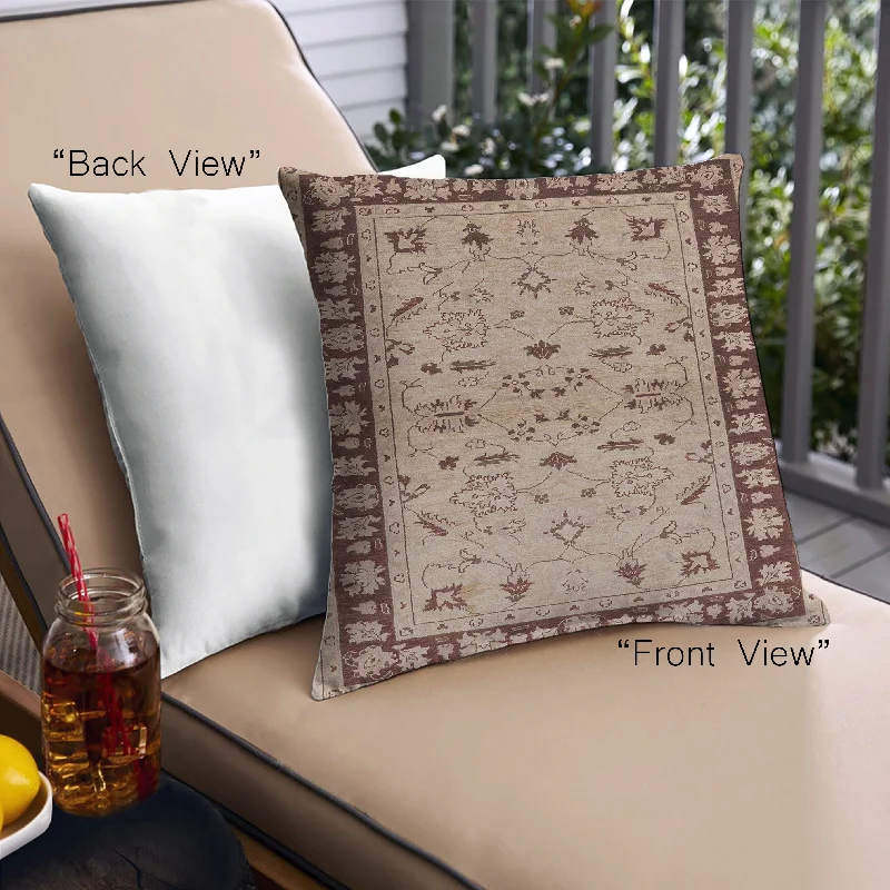 Weekend Bargains to Relish Mid-Century Modern Urban Indoor Outdoor Square Sienna Brown Throw Pillow, 18 inch by 18 inch, pwurb849 Weekend Bargains to Relish Mid-Century Modern Urban Indoor Outdoor Square Sienna Brown Throw Pillow, 18 inch by 18 inch, pwurb849