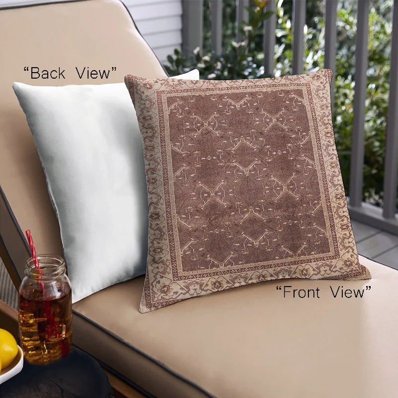 Savings Event Mid-Century Modern Urban Indoor Outdoor Square Saffron Red Throw Pillow, 18 inch by 18 inch, pwurb879 Savings Event Mid-Century Modern Urban Indoor Outdoor Square Saffron Red Throw Pillow, 18 inch by 18 inch, pwurb879