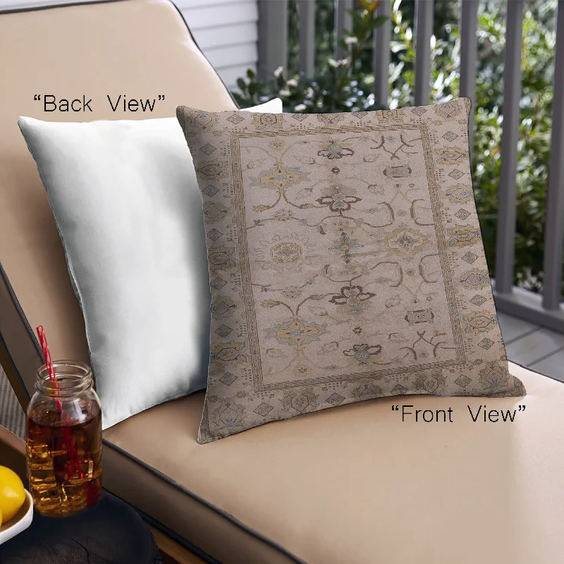 Weekend Specials to Snag Mid-Century Modern Urban Indoor Outdoor Square Sienna Brown Throw Pillow, 18 inch by 18 inch, pwurb895