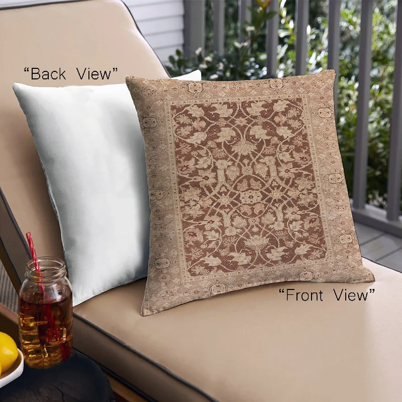 New Arrival Mid-Century Modern Urban Indoor Outdoor Square Mahogany Brown Throw Pillow, 18 inch by 18 inch, pwurb904 New Arrival Mid-Century Modern Urban Indoor Outdoor Square Mahogany Brown Throw Pillow, 18 inch by 18 inch, pwurb904