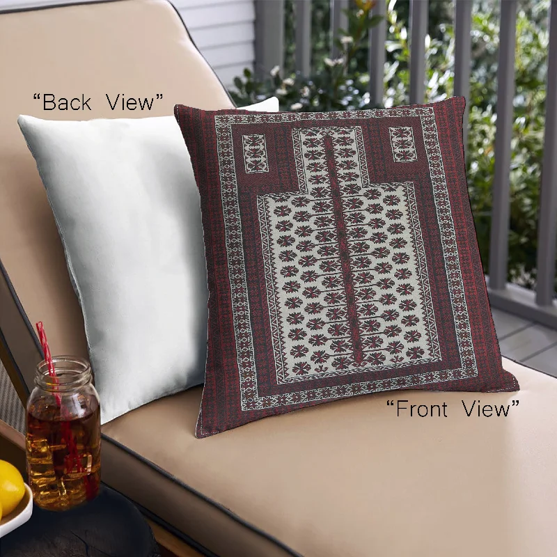 Great Deal Mid-Century Modern Urban Indoor Outdoor Square Maroon Red Throw Pillow, 18 inch by 18 inch, pwurb924 Great Deal Mid-Century Modern Urban Indoor Outdoor Square Maroon Red Throw Pillow, 18 inch by 18 inch, pwurb924
