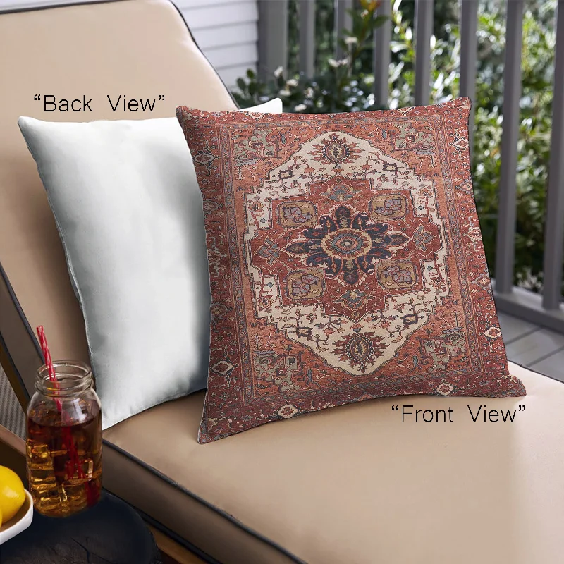 Deep Discounts Mid-Century Modern Urban Indoor Outdoor Square Tomato Red Throw Pillow, 18 inch by 18 inch, pwurb928 Deep Discounts Mid-Century Modern Urban Indoor Outdoor Square Tomato Red Throw Pillow, 18 inch by 18 inch, pwurb928
