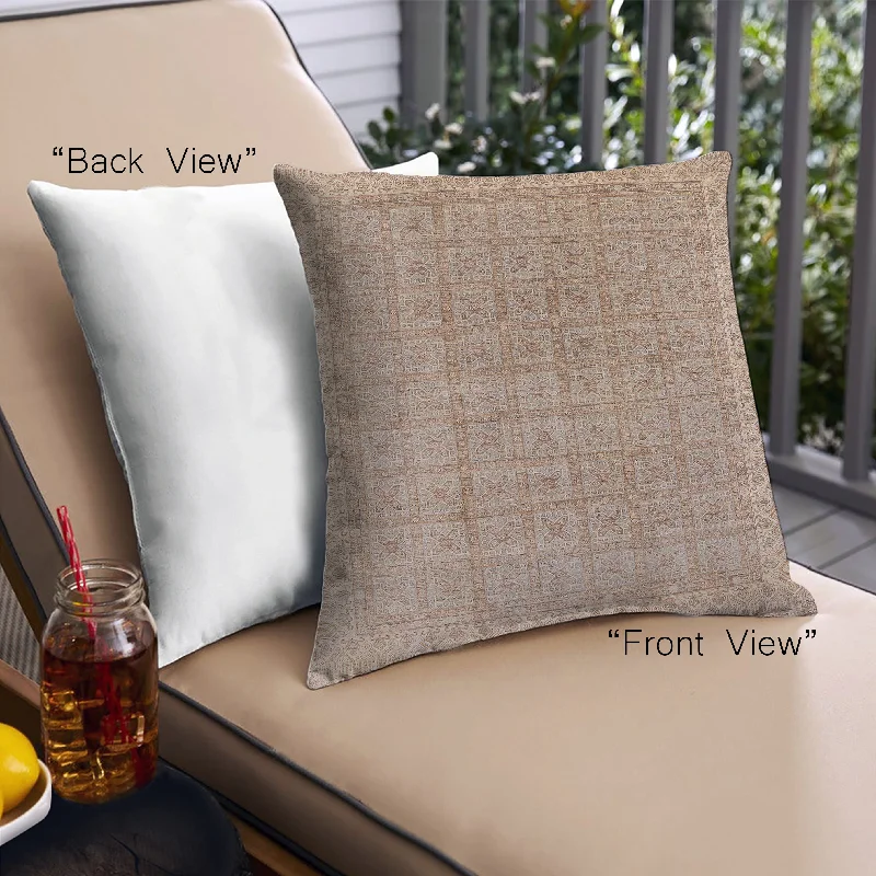 Price Drop Mid-Century Modern Urban Indoor Outdoor Square Petra Gold Brown Throw Pillow, 18 inch by 18 inch, pwurb940 Price Drop Mid-Century Modern Urban Indoor Outdoor Square Petra Gold Brown Throw Pillow, 18 inch by 18 inch, pwurb940