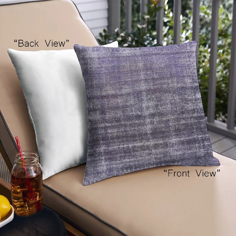 Hurry In Mid-Century Modern Urban Indoor Outdoor Square Purple Haze Purple Throw Pillow, 18 inch by 18 inch, pwurb958