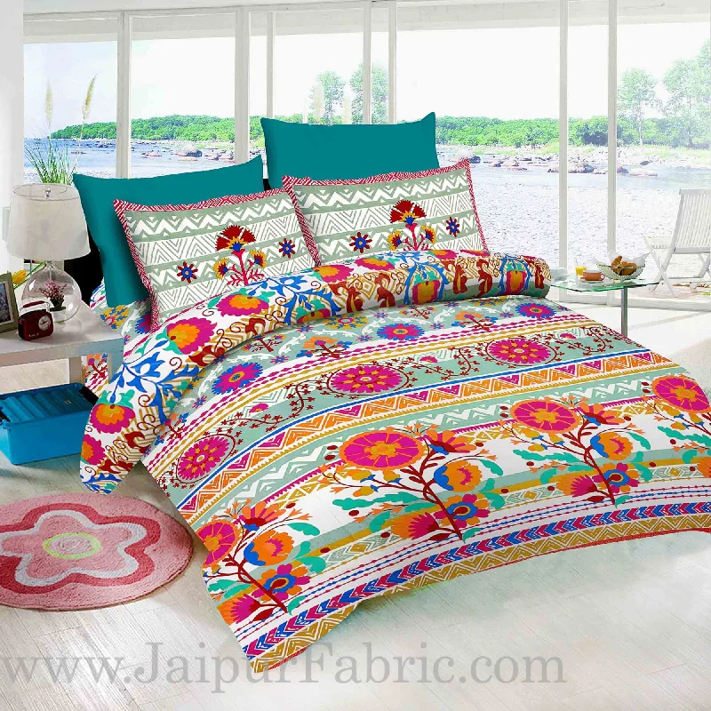 Best Prices Of The Season Happening Now Sun Flower With White base Maroon floral Pure Cotton King Size Bedsheet With 2 Pillow Best Prices Of The Season Happening Now Sun Flower With White base Maroon floral Pure Cotton King Size Bedsheet With 2 Pillow