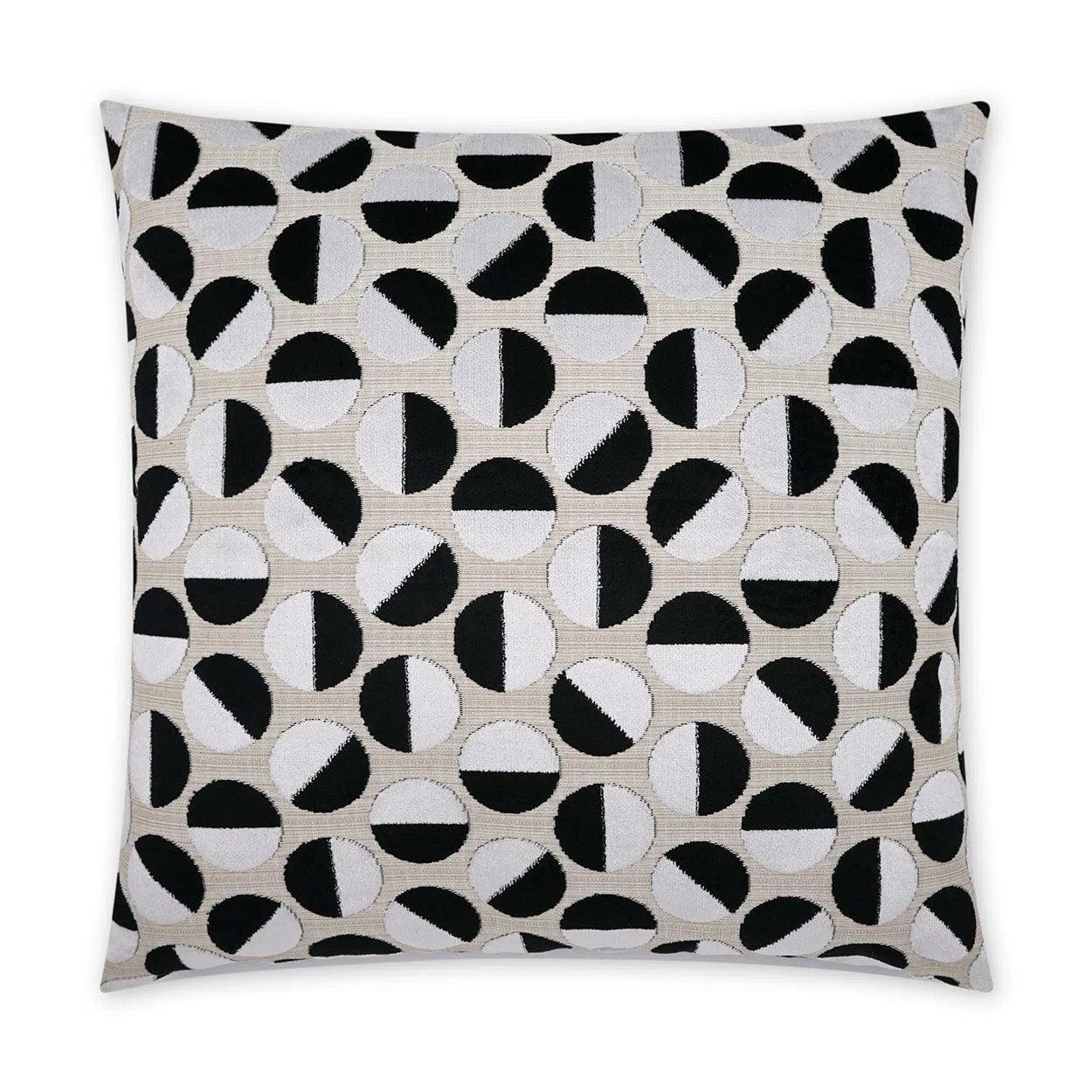 New Markdowns Tilt Modern Circular Dots Black Large Throw Pillow With Insert