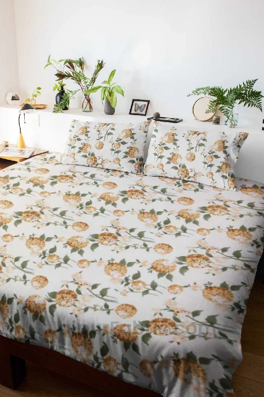 Year-End Clearance Vintage Carolina Yellow King Size Bedsheet With 2 Pillow Covers