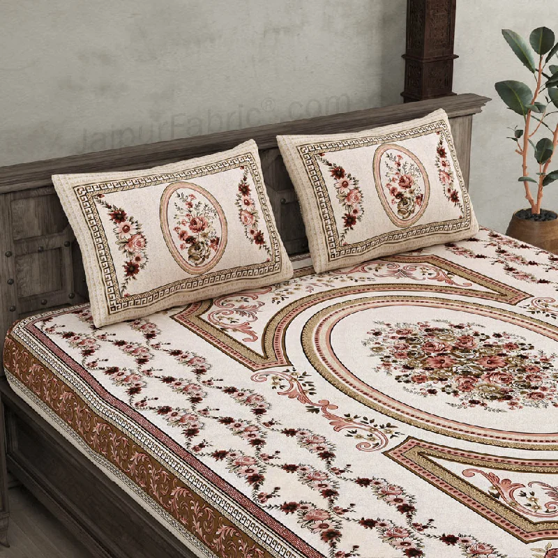 Weekend Deals That Please Welcome Ganpati Pink Cotton Double Bedsheet